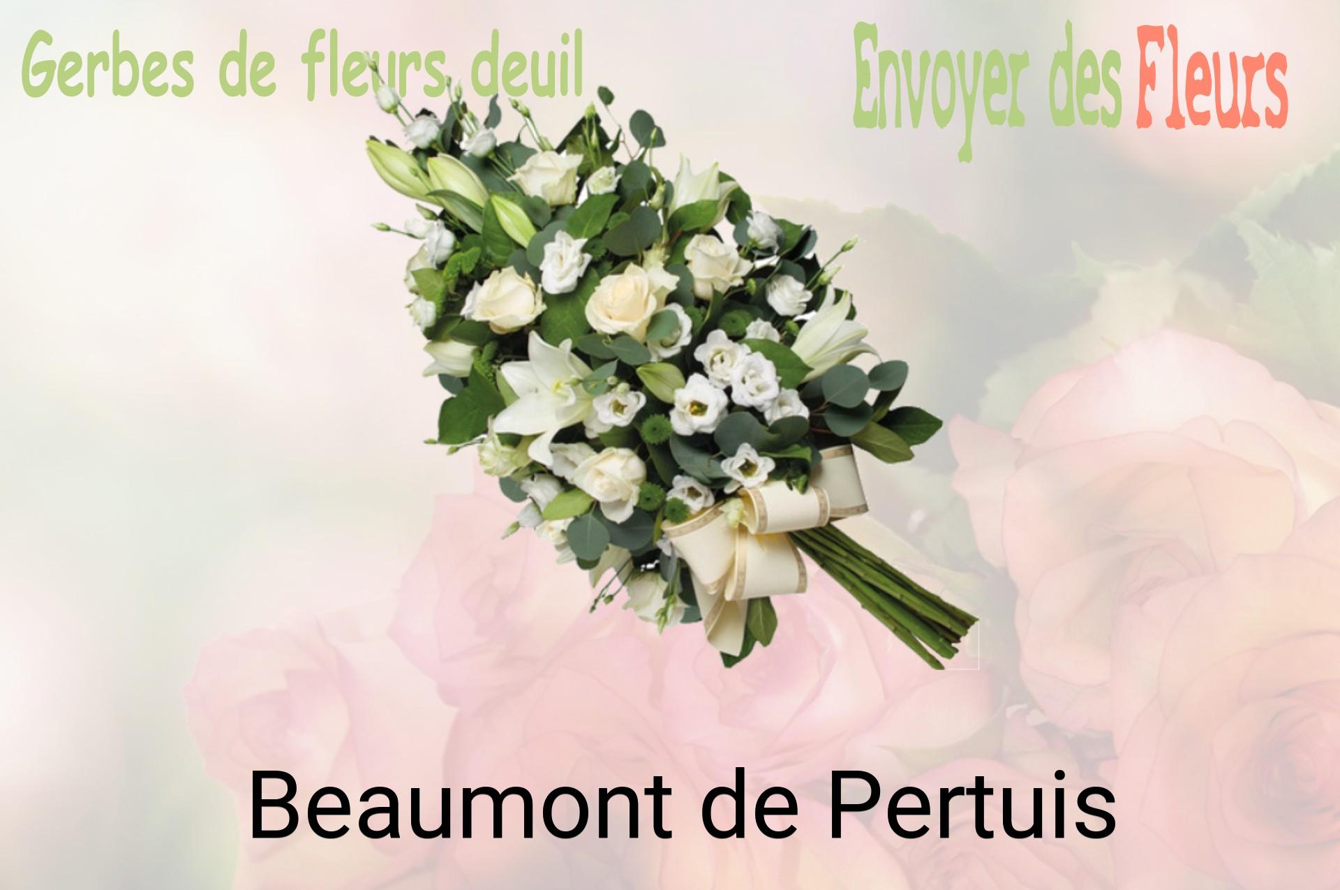 Gerbe de fleurs de deuil livrée à Beaumont-de-Pertuis